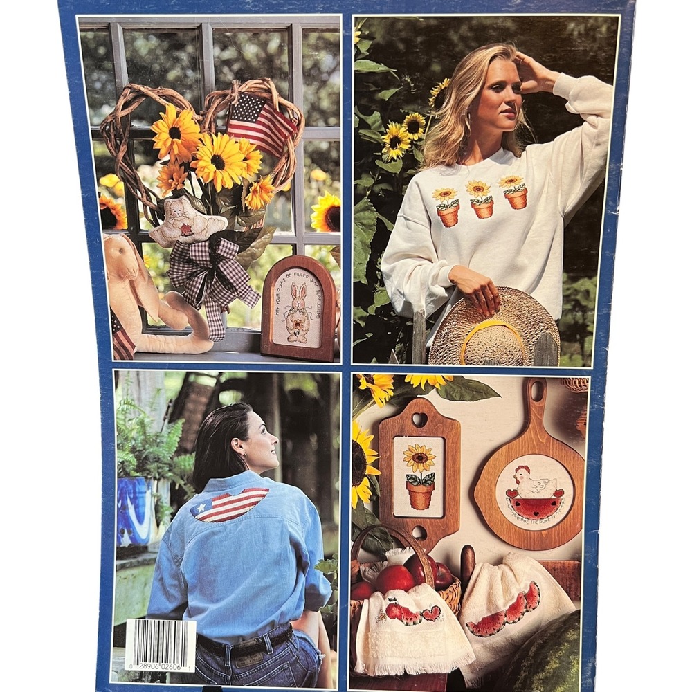 Leisure Arts Sunflowers and Snickerdoodles Cross Stitch Pattern Booklet‎ 1990s